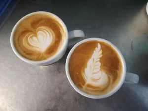 Great coffees.. They had Soy or Almonds milk available  at Bahía Verde in Tenerife