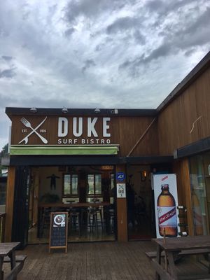 The restaurant from outside at Duke Surf Bistro in Jeju