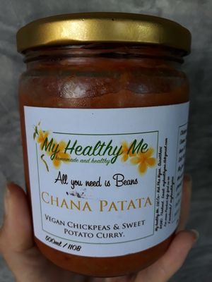 Vegan Chana Pasata to heat and eat at home at My Healthy Me in Koh Phangan
