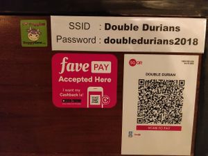 free wifi is available at Double Durian - Lavender in Central Singapore
