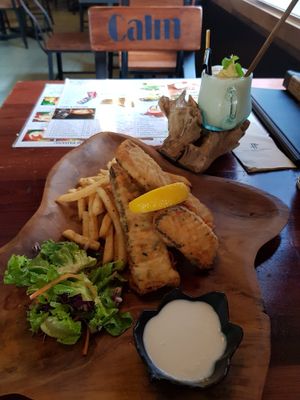 Fish & Chip with Double Durian Bomb at Double Durian - Lavender in Central Singapore