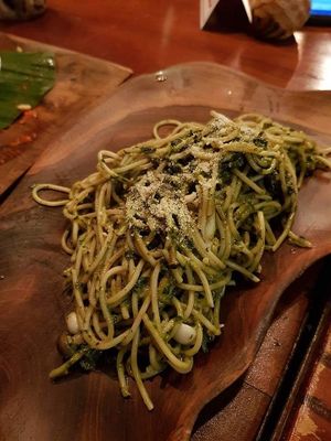 Cashew pesto spaghetti at Double Durian - Lavender in Central Singapore