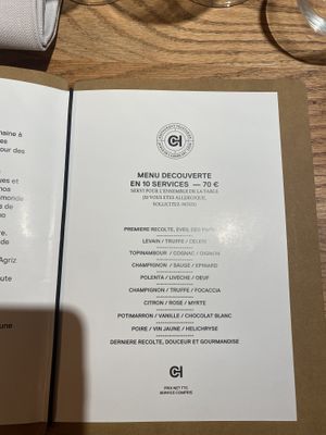 Menu in 10 courses   at Culina Hortus in Lyon