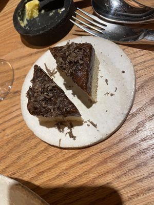 Focaccia with truffle cream and grated cream  at Culina Hortus in Lyon