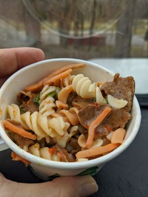Pasta salad side at Umami Gorilla in Wilkes-barre