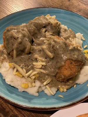 KFC platter  #Veganuary at Umami Gorilla in Wilkes-barre