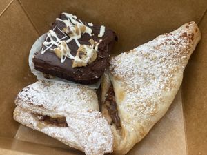 Turnover and chocolate peanut butter brownie   at Umami Gorilla in Wilkes-barre