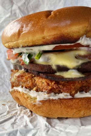 chick'n cordon bleu at Umami Gorilla in Wilkes-barre