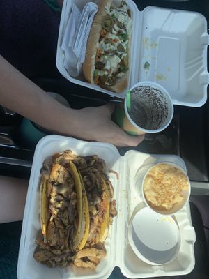 Philly cheezesteak & oreo milkshake   at Umami Gorilla in Wilkes-barre