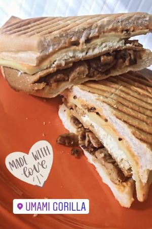 French onion panini   at Umami Gorilla in Wilkes-barre