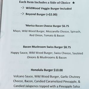 Page 3 of our menu - Burgers 100% Vegan at Umami Gorilla in Wilkes-barre
