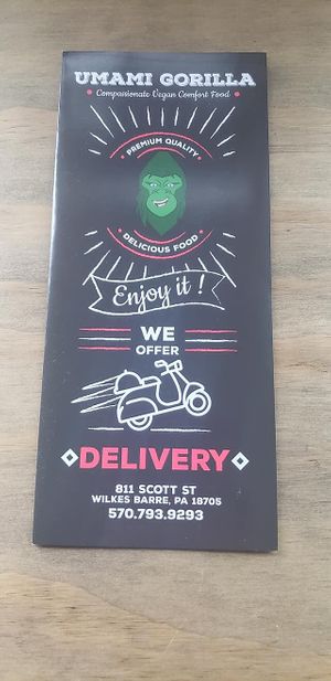 From their FB page at Umami Gorilla in Wilkes-barre