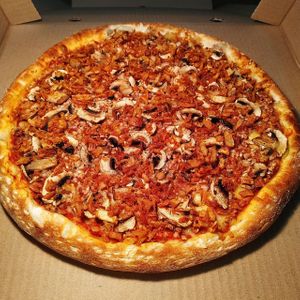 Новинка - пицца с гречкой)
New - buckwheat pizza) at The Slice Pizza in Moscow