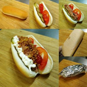 New sprat vegan hot dog!
Новый шпротный хот дог по вегану! at The Slice Pizza in Moscow