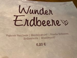 Menu  at Wilma Wunder in Dresden