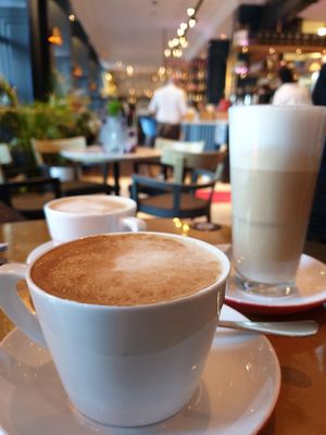 Cappuccino mit Hafermilch at Wilma Wunder in Dresden