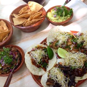 Tacos at Charly's Vegan Tacos in Tulum at Charly's Vegan Tacos in Miami
