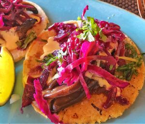 Smoked Portabella Tacos at Charly's Vegan Tacos in Miami