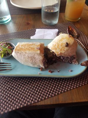 Carne burrito. at Charly's Vegan Tacos in Miami