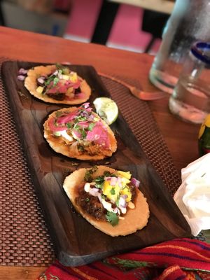 The Taco Trio , Yummy has Blessed My Tummy  at Charly's Vegan Tacos in Miami