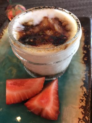 Key Lime Brulee at Charly's Vegan Tacos in Miami