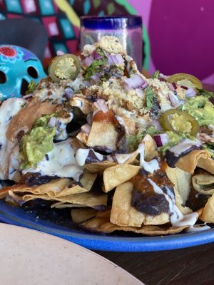 Vegan nachos at Charly's Vegan Tacos in Miami