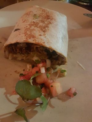 Burrito at Charly's Vegan Tacos in Miami