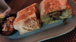 Meat Lovers Burrito at Charly's Vegan Tacos in Miami