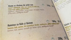 Menu at Olivo in Cluj-napoca