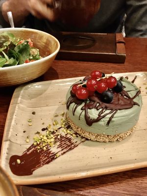 Vegan cheesecake  at Olivo in Cluj-napoca