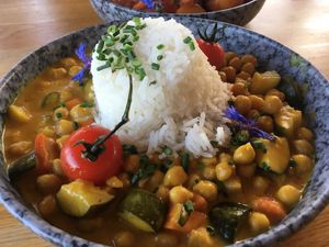 vegan curry at Heckers in Grundau