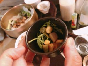 Side dishes with seasonal herb and veggies 계절 나물과 채소로 만든 반찬  at Soseek in Seoul
