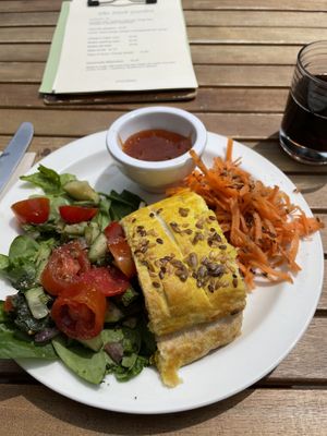 Indian Style Pea and Potato roll   at The Herb Garden in Buxton