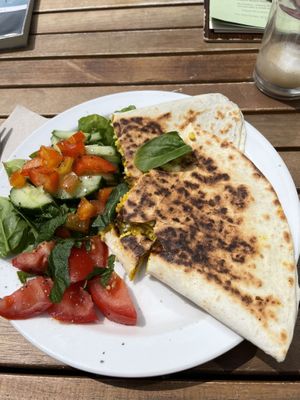 Coronation Tofu Quesadillas   at The Herb Garden in Buxton