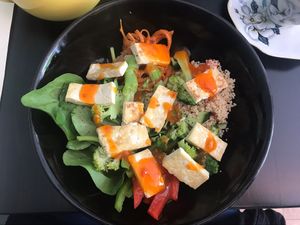 Bowl of goodness Buddha bowl  at The Herb Garden in Buxton