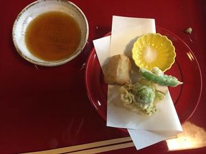 Veggie tempura at Hachinoki in Kamakura
