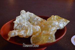 Deep fried yuba skin, stuffed with veggies at Hachinoki in Kamakura