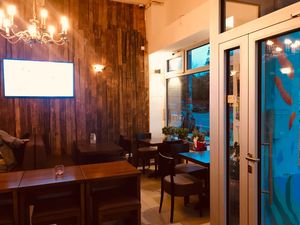 Wooden interior  at Apple & Eve in Hamburg