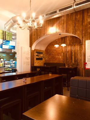 Vegan statements at the wall at Apple & Eve in Hamburg