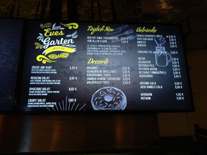 Menu at Apple & Eve in Hamburg