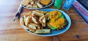 Guacamole schnitzel at Apple & Eve in Hamburg