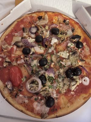 Vegan Garden Pizza (also gf!)  at Pizza Express - Notting Hill Gate in West London