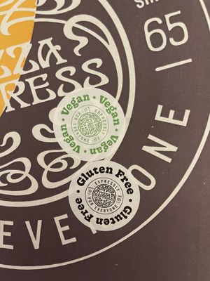 Love the labels!  at Pizza Express - Notting Hill Gate in West London