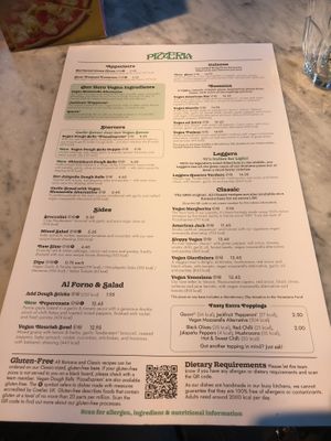 Menu at Pizza Express - Paddington in West London