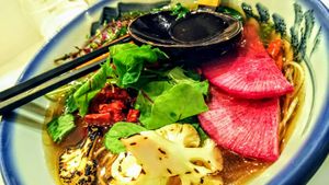 Rainbow Ramen at Afuri - Shinjuku in Tokyo