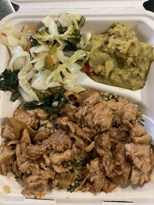 Vegan chicken  at Vegetarian Restaurant by Hakin in North Miami Beach