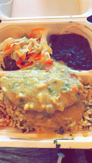 Coconut Curried Fish! This whole mwah was fantastic. Took the family and everyone enjoyed themselves(even the non vegans). at Vegetarian Restaurant by Hakin in North Miami Beach