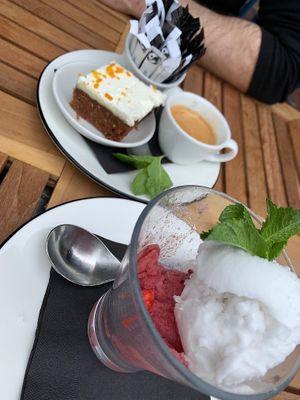 Vegan and gluten free deserts  at Pizza Express in Reading