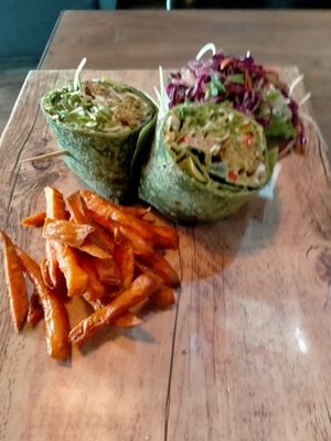 Falafel wrap at The Vegan Table in Phuket