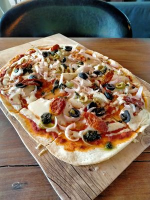 Mediterranean Pizza at The Vegan Table in Phuket